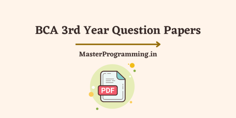 BCA 3rd Year Question Papers