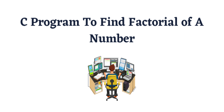 C Program To Find Factorial of A Number