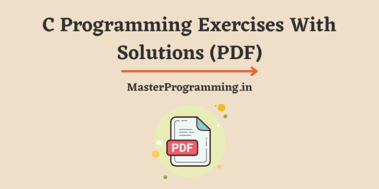 C Programming Exercises With Solutions (PDF)