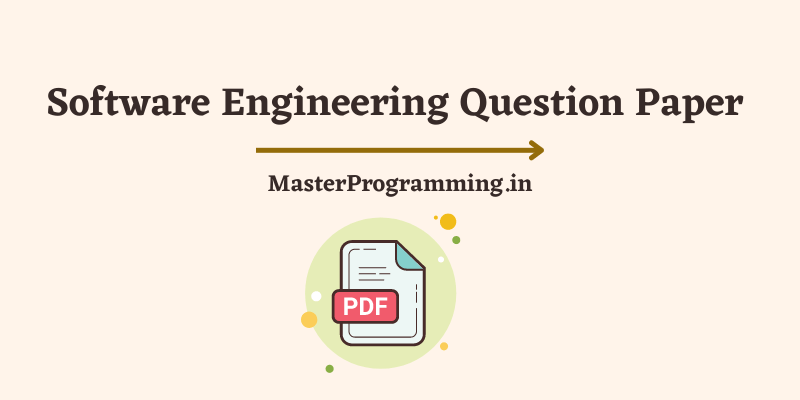 Software Engineering Question Paper 