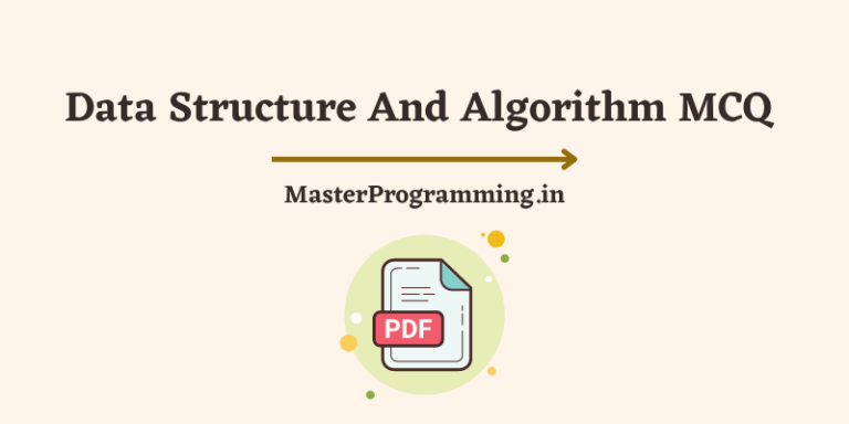 Data Structure and Algorithm MCQ In Hindi (Download Free PDF)