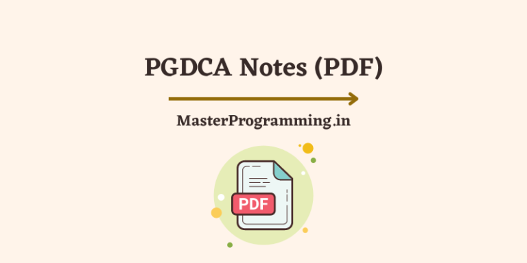 PGDCA Notes in hindi